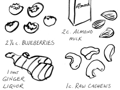 WIP - line drawings almond blueberry cashew drawing ginger illustration line recipe sketch