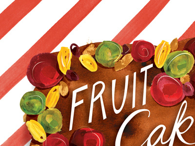 Holiday WIP food fruitcake holiday illustration