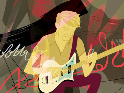 Illustration for Jazz and Draw abstract guitar illustration jazz jazz and draw music musician painterly