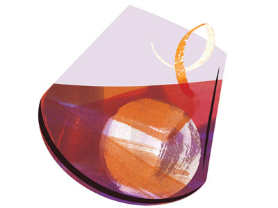 Cocktail Hour adonis cocktail drink glass happy hour ice illustration liquor orange twist