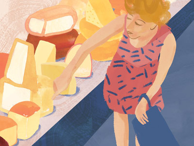 Cheese Shop cheese illustration woman