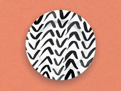 Surface Design Experiments 4/100 ceramics dinnerware illustration ink mark making pattern plate process sketch surface design the100dayproject
