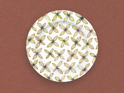 Surface Design Experiments 21/100 dinnerware dogwood flower motif pattern surface design the100dayproject