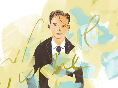 Young Eliot, detail book boston globe destroy editorial illustration poet t.s. eliot young
