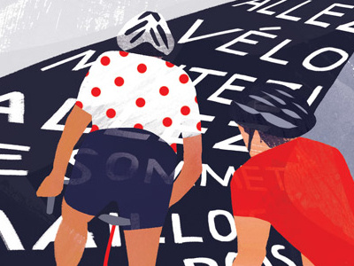 Le Tour alpe dhuez bicycle france illustration mountain race spots tour de france