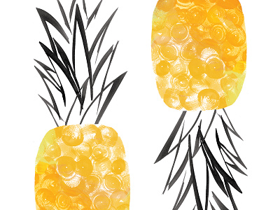 Pineapple Sketch brush food illustration fruit illustration modernthrive pineapple sketch