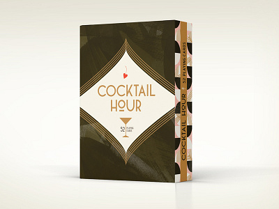 Tuck Box Process art deco cocktail foil illustration packaging playing cards process