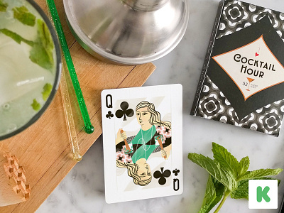 Ends tomorrow. cocktail cocktail hour games illustration kickstarter mojito pattern playing cards