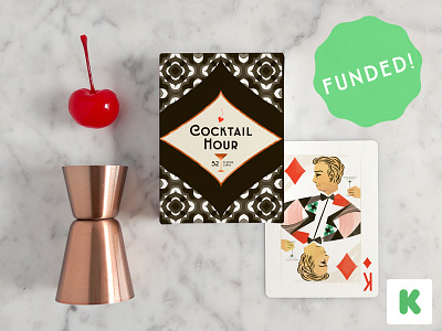 ENDS TONIGHT! cocktail diamonds games illustration kickstarter king pattern playing cards