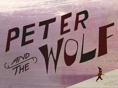 Peter and the Wolf children illustration type winter