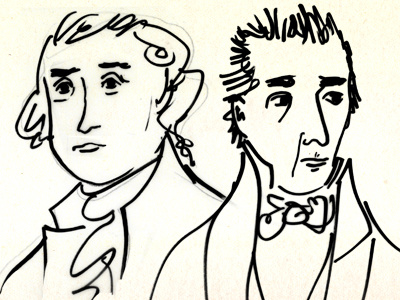 Sketches of presidents illustration james polk pen president thomas jefferson