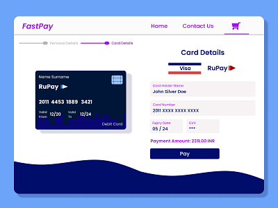 Credit Card Page Design app branding dailyui design typography ux