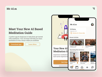 App Landing Page branding dailyui design illustration ui