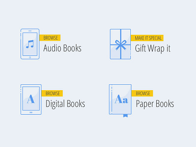 Online Bookstore Illustrations book bookstore design digital digital books illustration linear minimal ui design vector web design