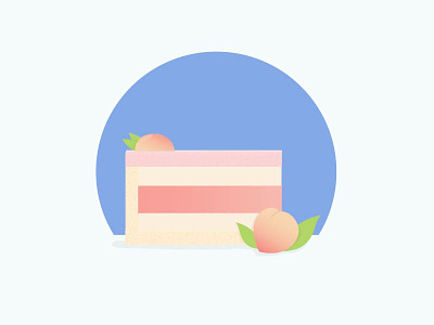 WIP . Peach Cake coffee shop illustration peach peach cake pink vector vector illustration