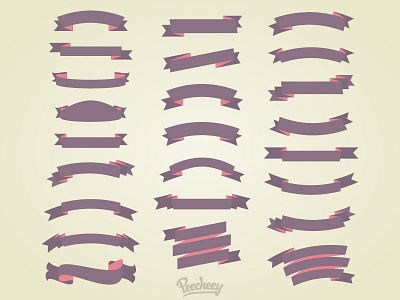 Ribbons adobe bows free purple ribbons vector