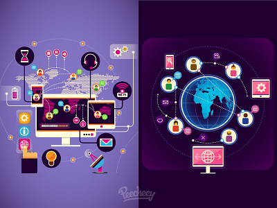 Communication concept adobe camera communication computer connection download free mobile vector