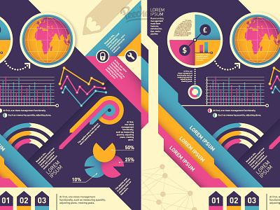 Colorful Infographic Set adobe arrows colors free infographic vector