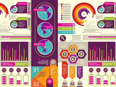 World infographics retro style adobe arrows colors free infographic vector