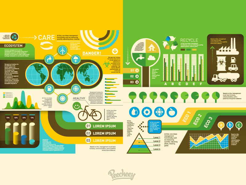 Ecology Infographics ecology green vector free nature adobe infographic