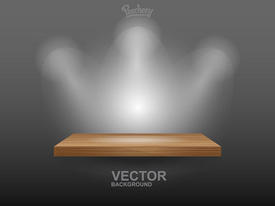 Empty shelf adobe free illustrator shelf spotlight vector