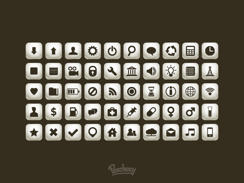 Icon set icons free vector illustrator adobe freebie