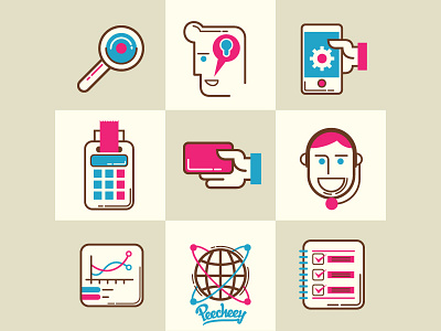 Simple Business Icon Set business flat icons illustrator set vector