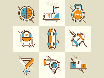 Retro Sport Icon set adobe free icon retro sport vector