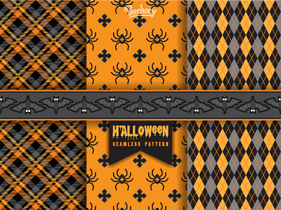 halloween seamless patterns