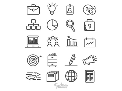 Line Business Icons adobe business credit free icons money vector