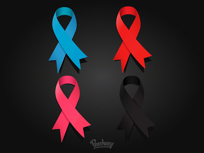 Awareness Ribbons Set adobe awareness free ribbons vector