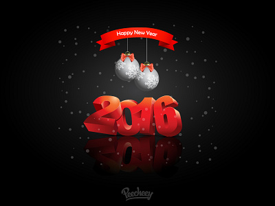 Happy New Year adobe free new year ornament vector