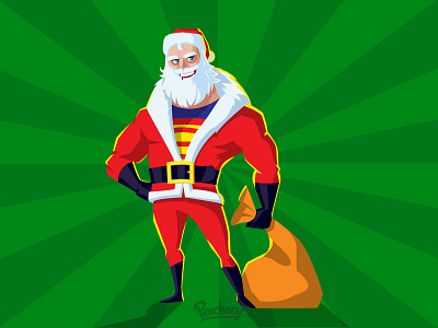 Super Santa adobe christmas free gift new year santa vector