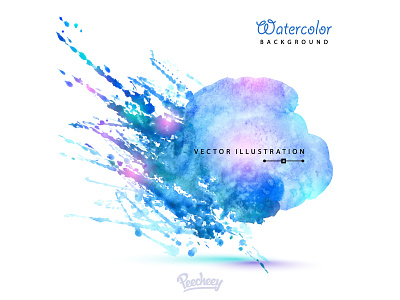 Blue watercolor background adobe background cloud free ink splat vector watercolor