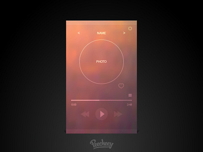 Music Player adobe device free mobile music player ui ux vector