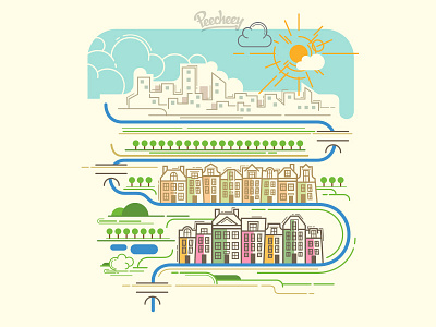 Amsterdam city skyline