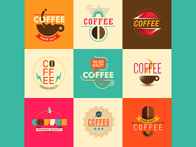 Coffee icons coffee free vector icons illustrator logo logotype vector
