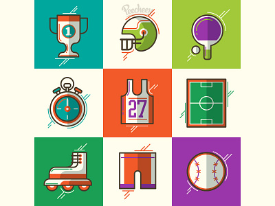Sport Icons ball free free vector illustrator sport trophy vector