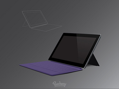 Surface Pro mockup free vector illustrator microsoft mockup surface pro tablet vector