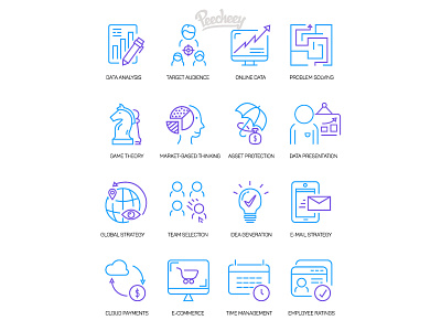 Strategy Icons free vector icons illustrator strategy vector