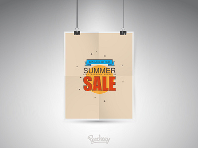 Summer sale poster adobe free vector poster sale summer vector