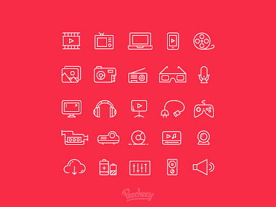 Multimedia Icons set