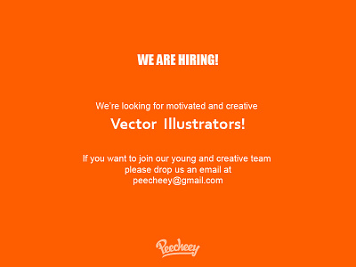 We Are Hiring