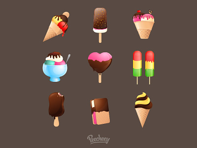 Ice Cream Icons adobe free vector freebie ice cream icon illustrator vector