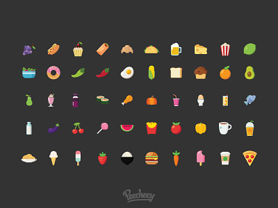 Food and beverages icons drink food free vector icon vector