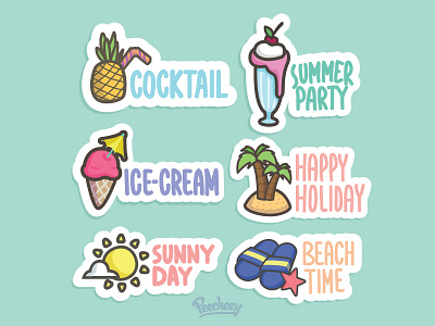 Peecheey Summer Stickers