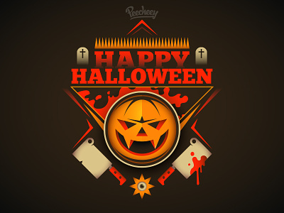 Happy Halloween free vector halloween night poster scary vector