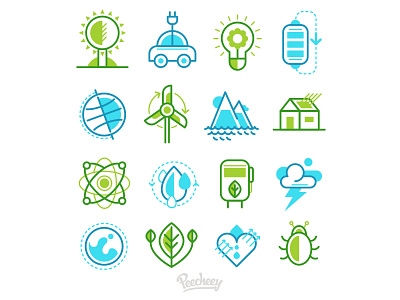 Eco Icons eco ecology energy free vector icons