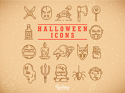 Halloween icons free vector halloween party icon design icons illustration illustrator vector