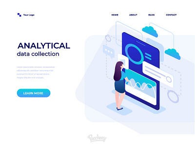 Analytical data collection conceptual vector illustration